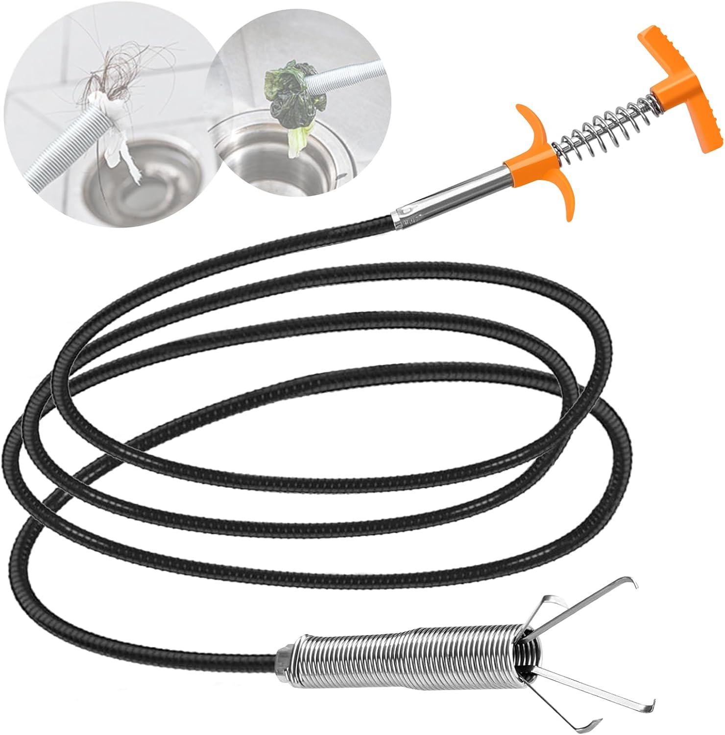 Drain Snake Flexible - 79 Inch Drain Snake Hair Clog