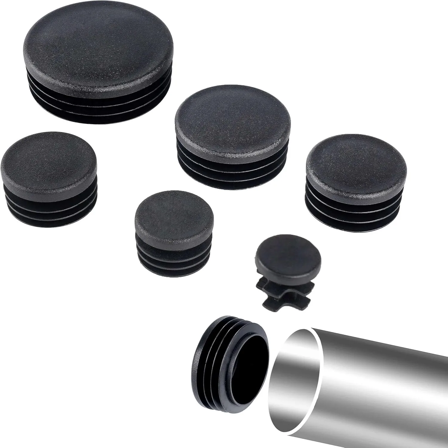 Black Round Pipe Plug 10-60mm  - Plastic Pipe Clip recensie en prijs