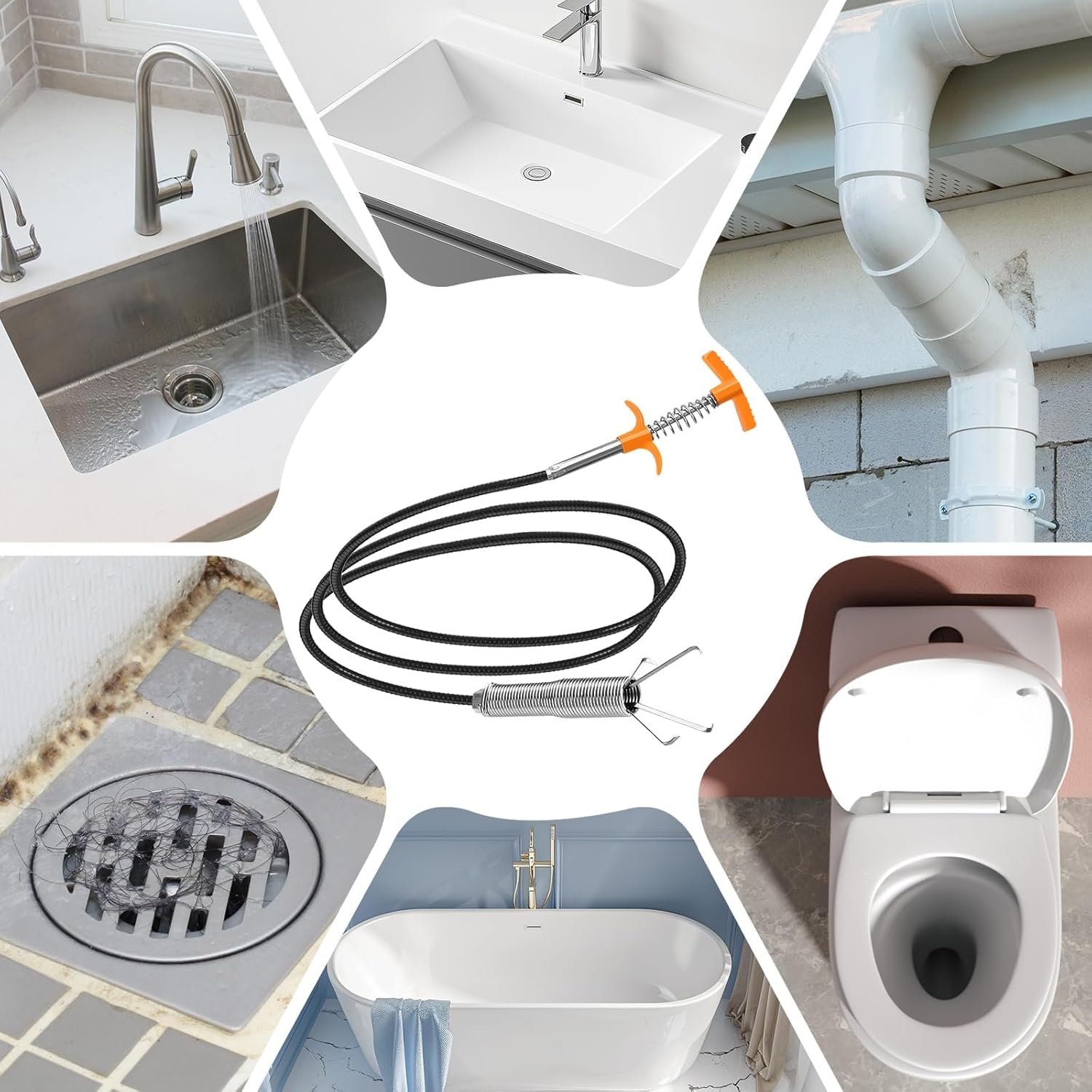 79 Inch Drain Snake Hair Clog  - Drain Snake Flexible recensie en prijs