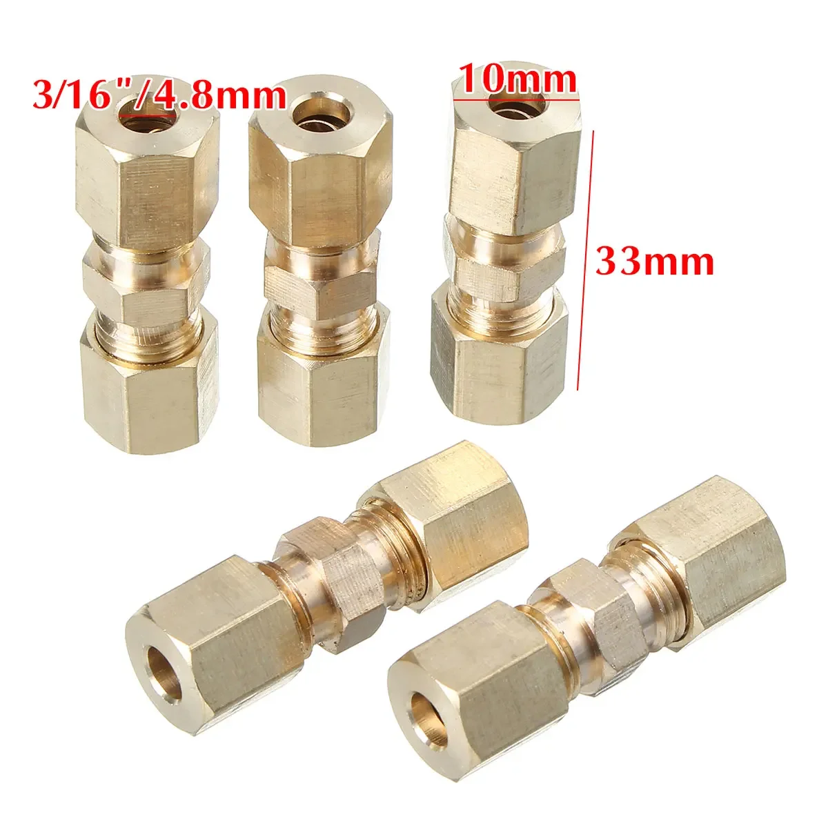 5pcs Brass Brake Line Union Fi - Compression Fitting Brass recensie en prijs