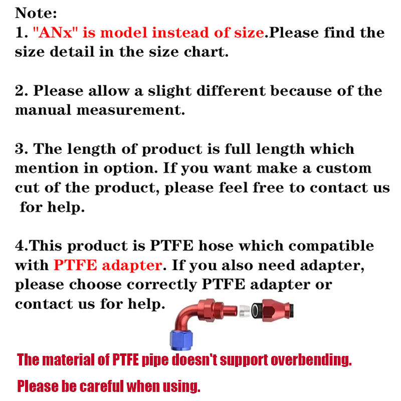 1M/2M/3M/5M AN3 AN4 AN6 AN8 AN - Ptfe Tape Thread recensie en prijs