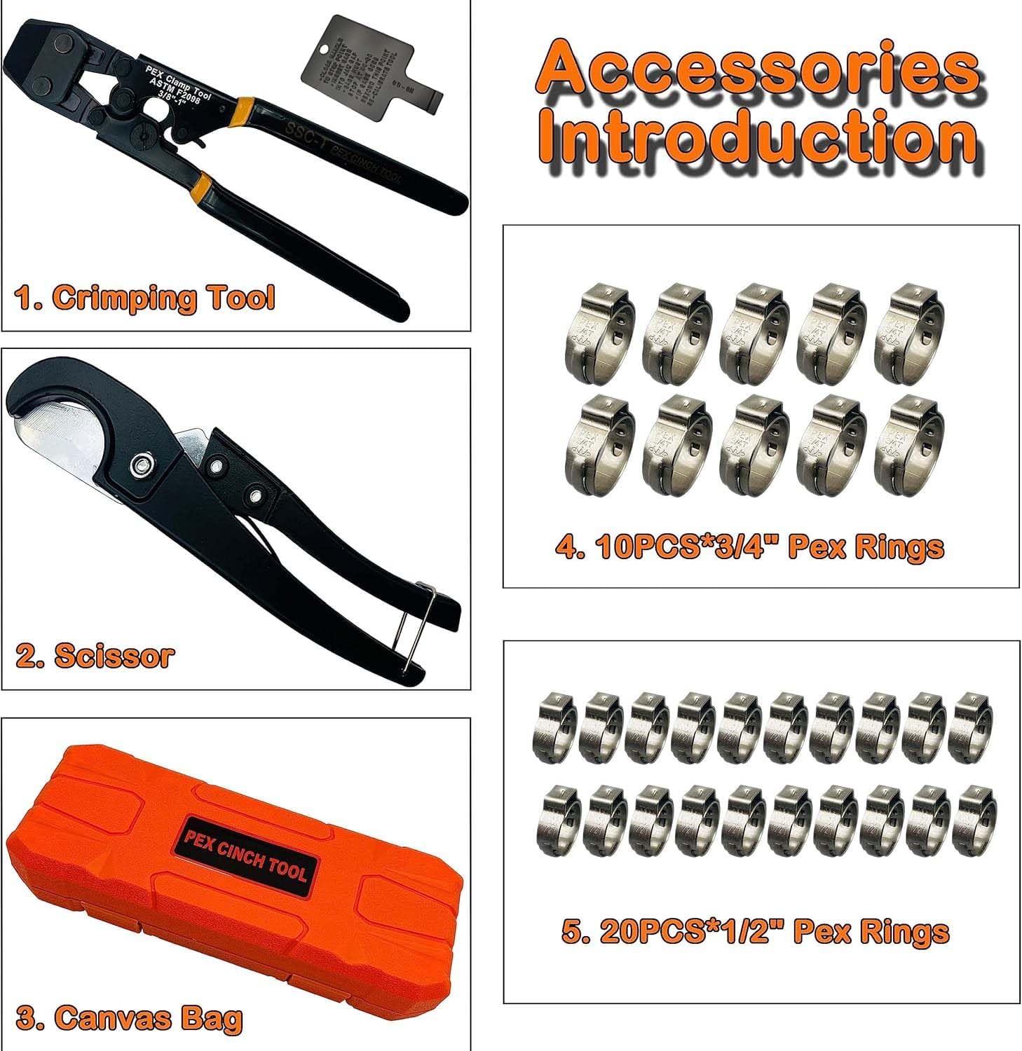 PEX Pipe Clamp Crimping Tool w - Pipe Cutter Ratchet recensie en prijs