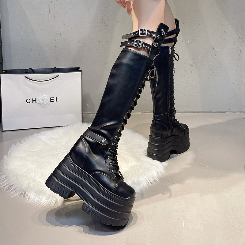 Punk Women Boots Ladies Cospla - Pipe Bending Spring recensie en prijs