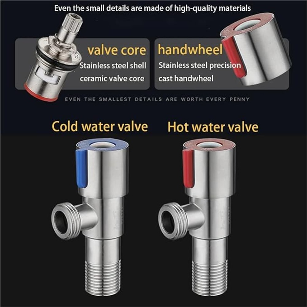 Stainless Steel Hot Cold Inlet - Toilet Fill Valve recensie en prijs