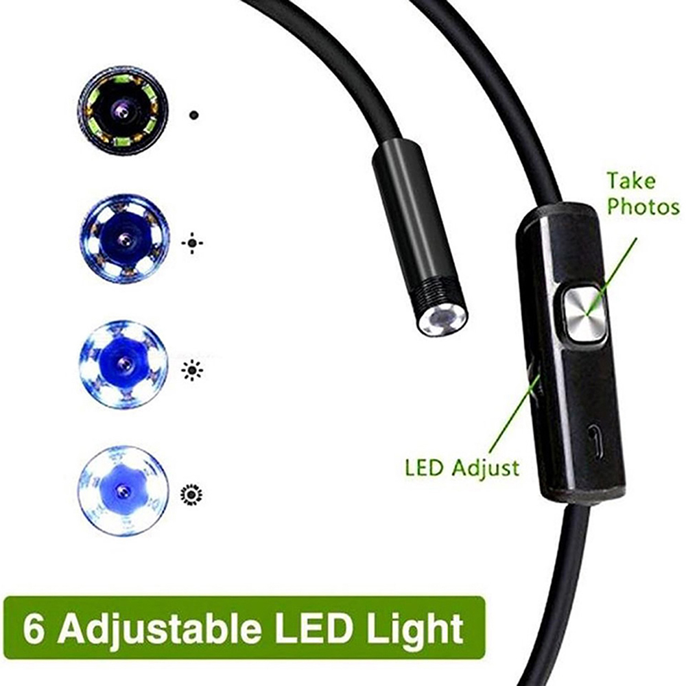 6 LED Light 7mm 1M  Endoscope  - Drain Snake Flexible recensie en prijs