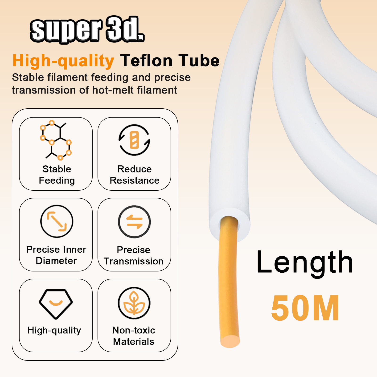 1/2/50M Bambu Lab PTFE Tube ID - Ptfe Tape Thread recensie en prijs