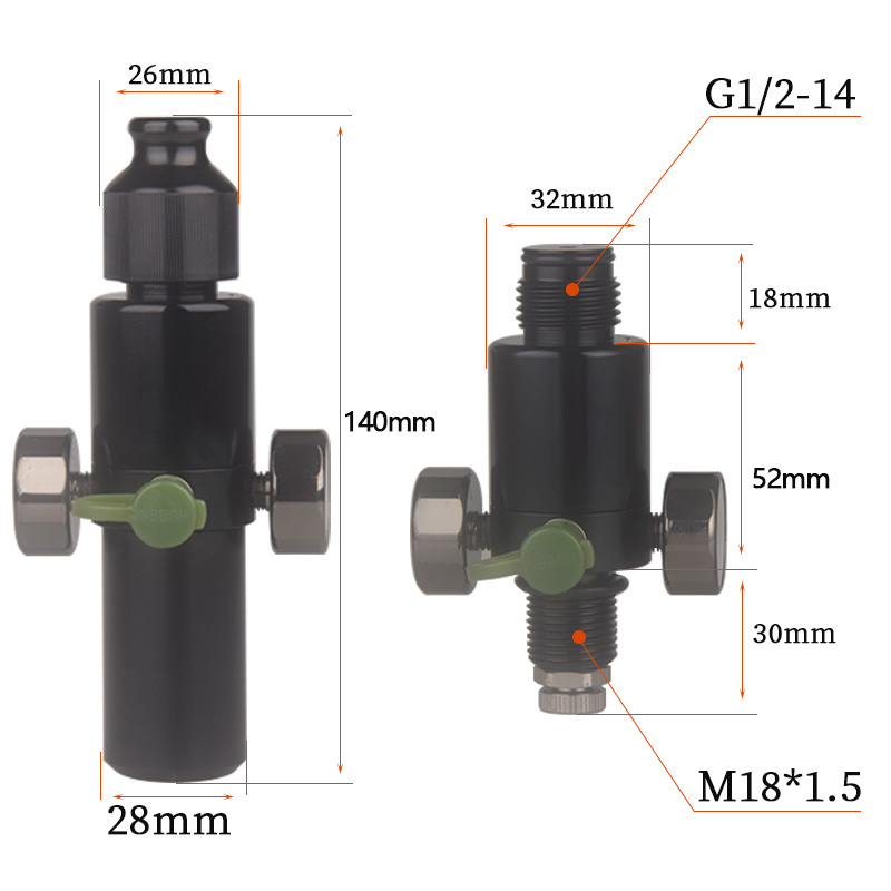 HPA Scuba M18*1.5 Pressure Reg - Float Ball Valve recensie en prijs