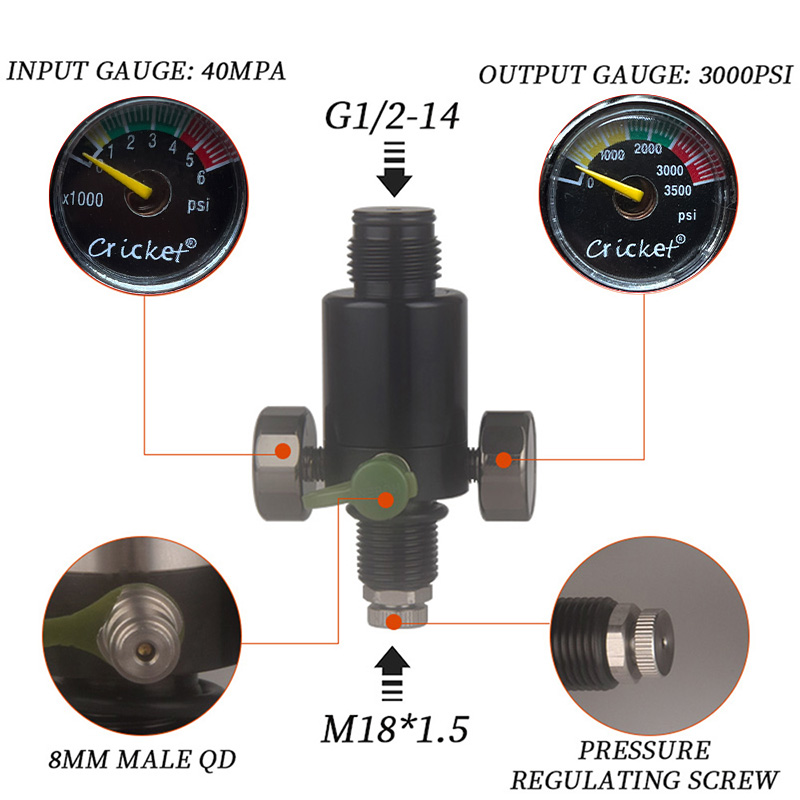 HPA Scuba M18*1.5 Pressure Reg - Float Ball Valve recensie en prijs