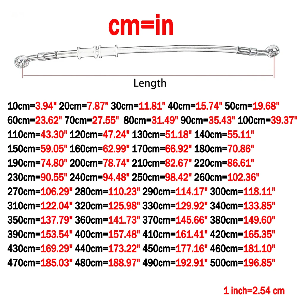 10cm~500cm Motorcycle Brake Cl - Flexible Hose Braided recensie en prijs