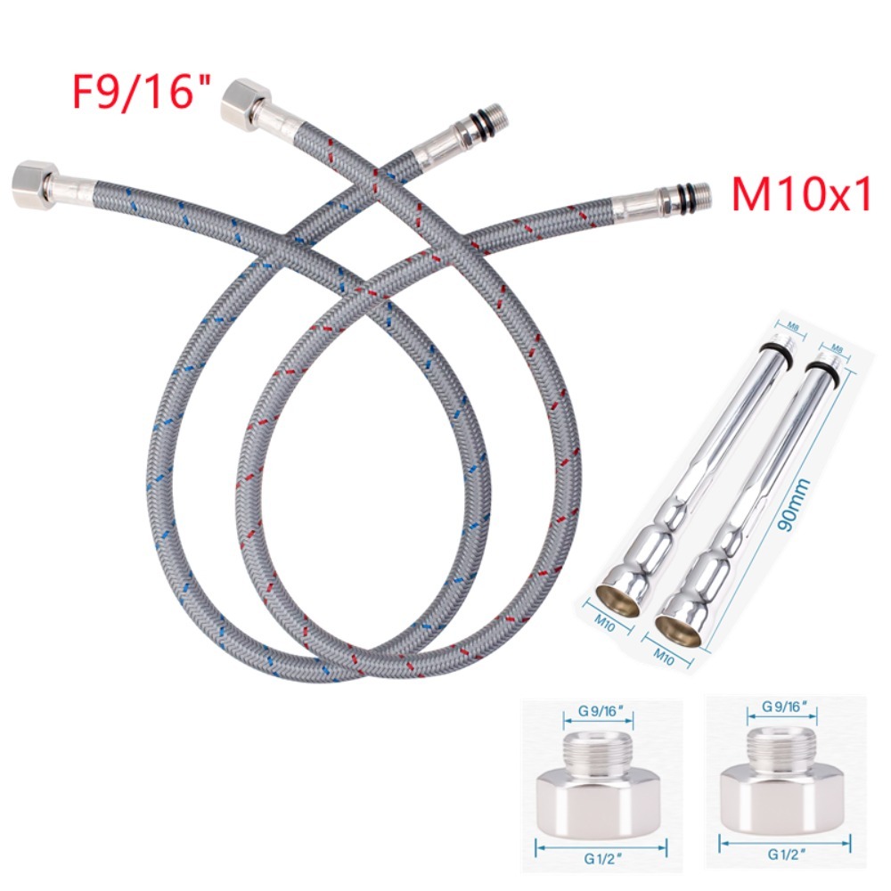 2PCS Flexible Plumbing Pipes G - Flexible Hose Braided recensie en prijs