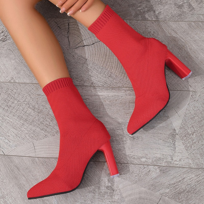 Simple Pointed Toe Knit Stretc - Pipe Bending Spring recensie en prijs