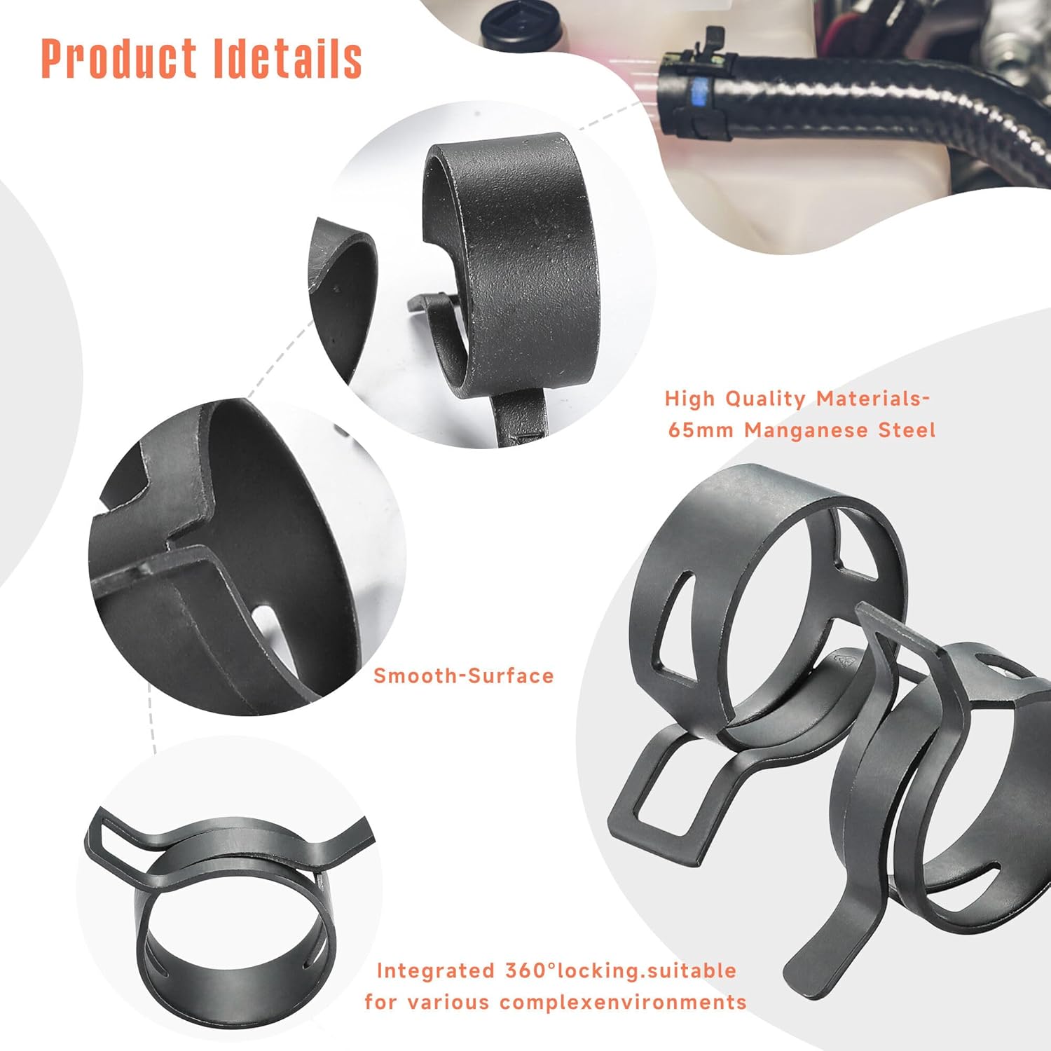 24pcs Hose Spring Clamp Clips  - Drain Pipe Clip recensie en prijs