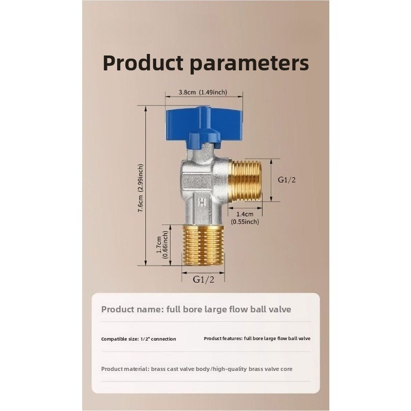 Brass Titanium G1/2 Toilet Flu - Toilet Fill Valve recensie en prijs