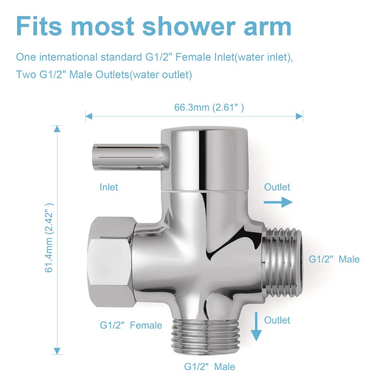 Brass Metal 3 Way Shower Head  - Shower Valve Cartridge recensie en prijs