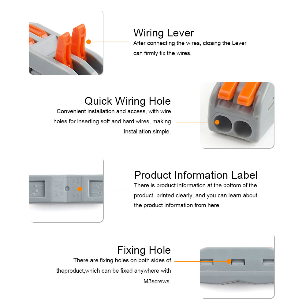 DIY GO 22PCS Lever Wire Connec - Push Fit Connector recensie en prijs