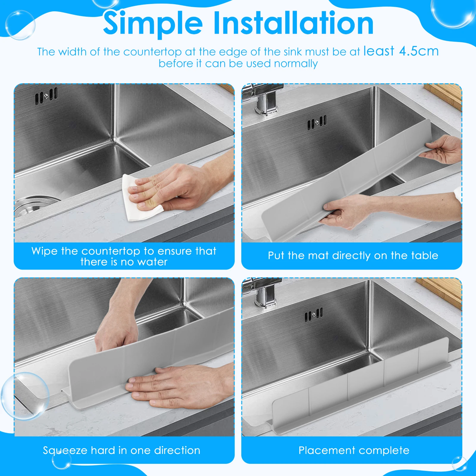 Silicone Sink Splash Guard Kit - Silicone Tap Washer recensie en prijs