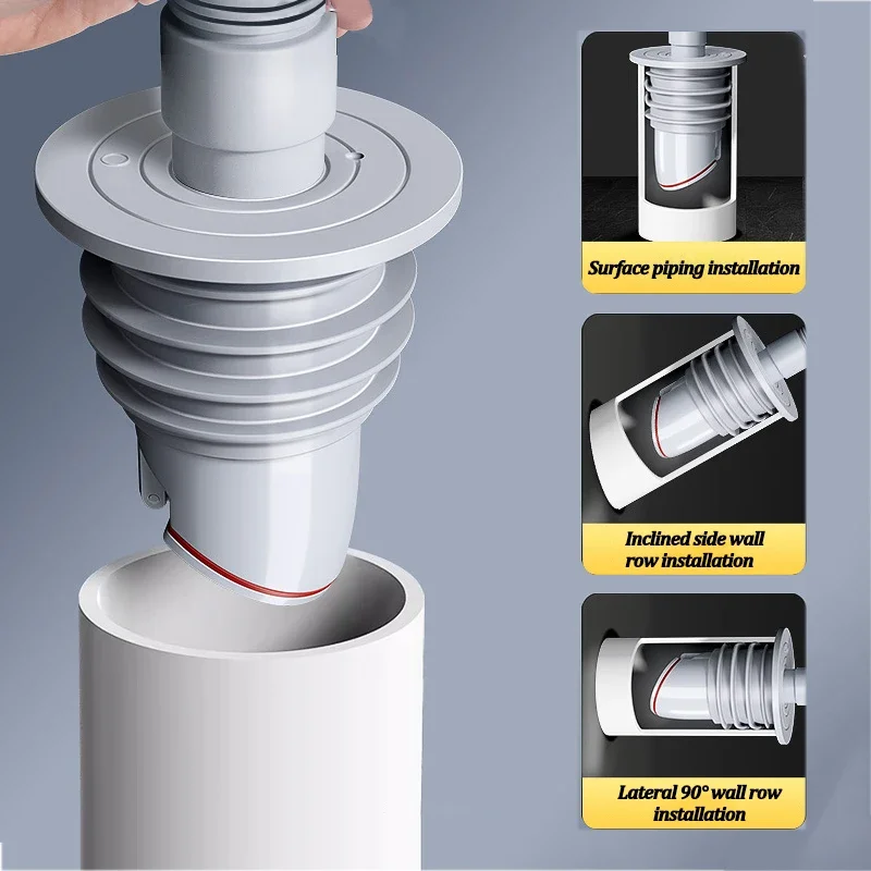 Silicone Bathroom Sewer Seal R - Drain Pipe Clip recensie en prijs