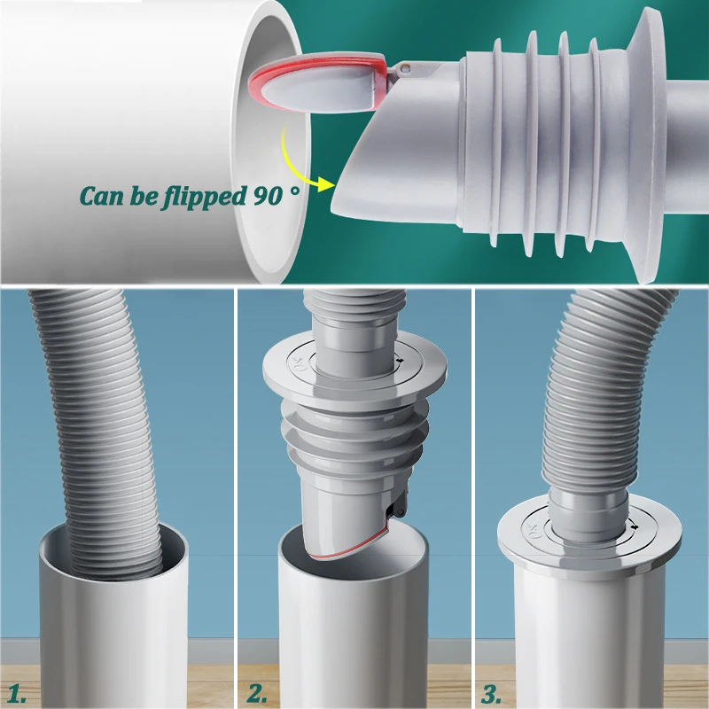 Silicone Bathroom Sewer Seal R - Drain Pipe Clip recensie en prijs