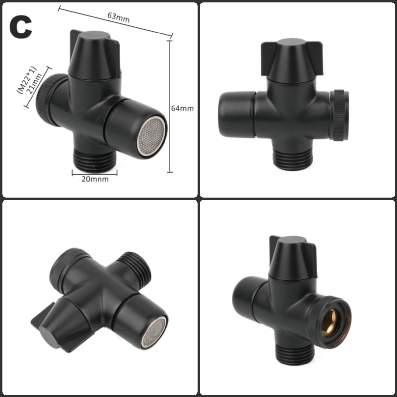 Black Brass Shower Arm Adapter - Shower Valve Cartridge recensie en prijs