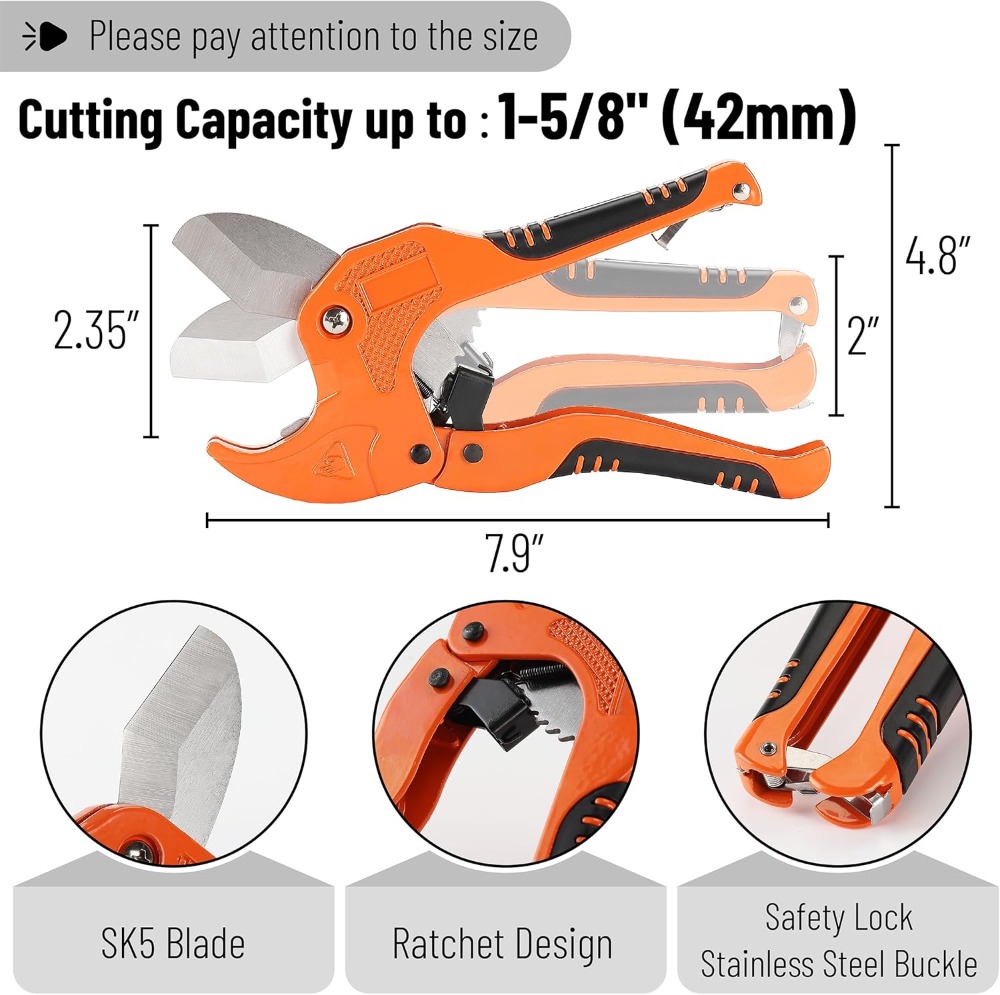 Ratcheting PVC Pipe Cutter, Cu - Pipe Cutter Ratchet recensie en prijs