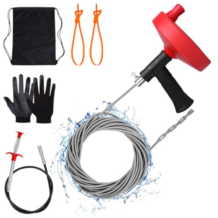 【Spot goods】Drain Auger 33 ft  - Drain Snake Flexible recensie en prijs